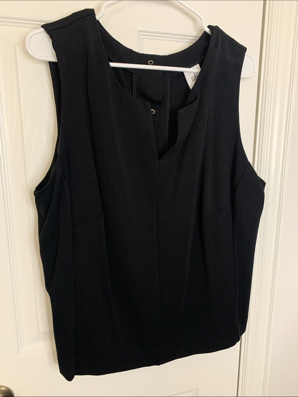 CAbi Black Sleeveless V-Notch Camisole